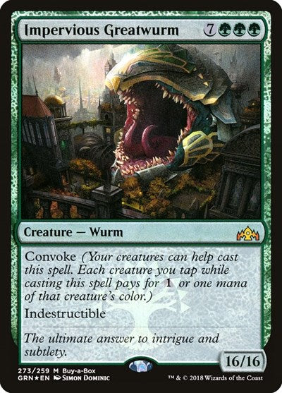 Impervious Greatwurm (Promos: Buy-A-Box) Medium Play Foil