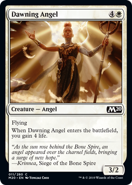 Dawning Angel (Magic 2020 Core Set) Near Mint
