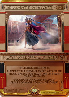 Hazoret the Fervent (Amonkhet Invocations) Light Play Foil