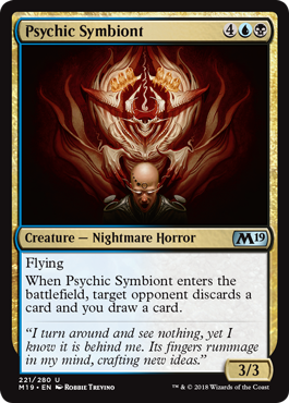 Psychic Symbiont (Magic 2019 Core Set) Light Play