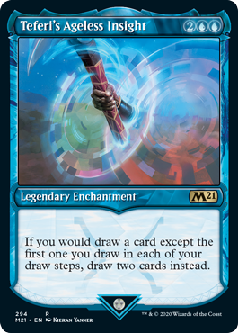 Teferi's Ageless Insight (Showcase) (Magic 2021 Core Set) Light Play Foil