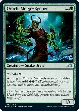 Orochi Merge-Keeper (Kamigawa: Neon Dynasty) Light Play