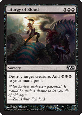 Liturgy of Blood (Magic 2014 Core Set) Medium Play