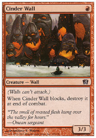 Cinder Wall (8th Edition) Medium Play