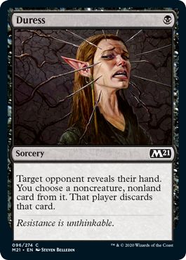 Duress (Magic 2021 Core Set) Medium Play