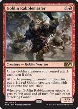 Goblin Rabblemaster (Magic 2015 Core Set) Medium Play Foil