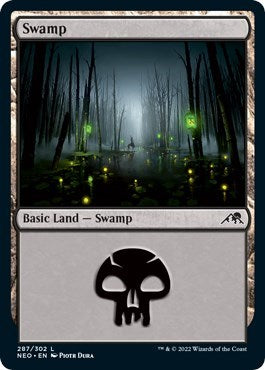 Swamp (287) (Kamigawa: Neon Dynasty) Near Mint