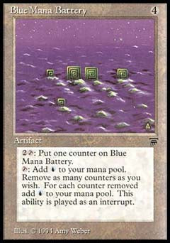 Blue Mana Battery (Legends) Damaged / Poor