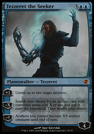 Tezzeret the Seeker (Duel Decks: Elspeth vs Tezzeret) Medium Play Foil