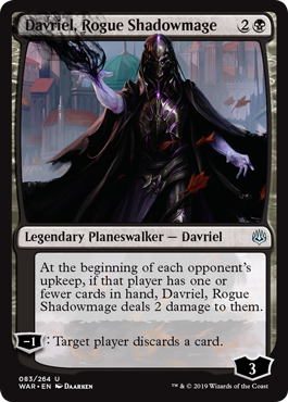 Davriel, Rogue Shadowmage (War of the Spark) Light Play