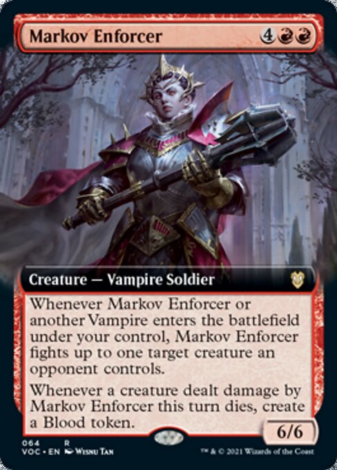 Markov Enforcer (Extended Art) (Commander 2021 Crimson Vow) Near Mint