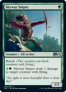 Skyway Sniper (Magic 2021 Core Set) Medium Play Foil