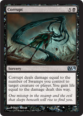 Corrupt (Magic 2014 Core Set) Medium Play