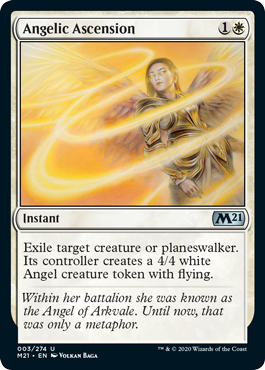 Angelic Ascension (Magic 2021 Core Set) Light Play