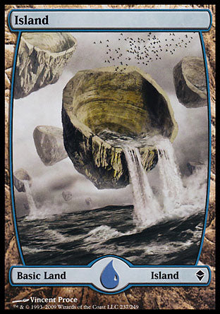 Island (237) (Zendikar) Damaged / Poor