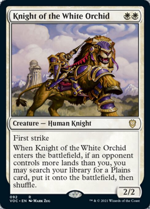 Knight of the White Orchid (Commander 2021 Crimson Vow) Light Play