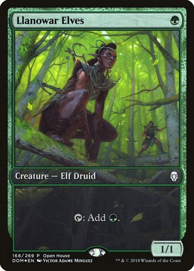 Llanowar Elves (Promos: Open House) Medium Play Foil