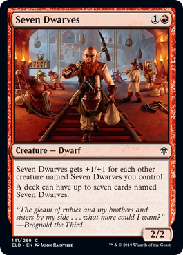 Seven Dwarves (Throne of Eldraine) Near Mint Foil