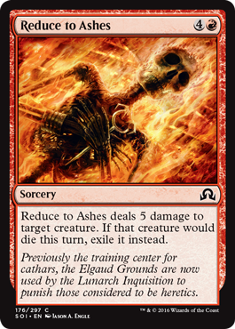 Reduce to Ashes (Shadows Over Innistrad) Heavy Play