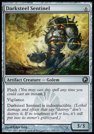 Darksteel Sentinel (Scars of Mirrodin) Medium Play