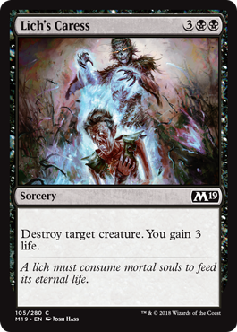 Lich's Caress (Magic 2019 Core Set) Near Mint