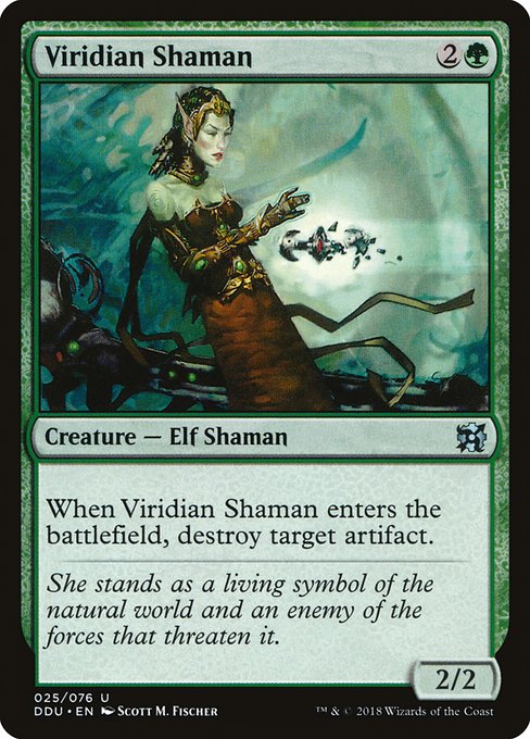 Viridian Shaman (Duel Decks: Elves vs Inventors) Light Play