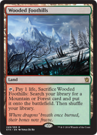 Wooded Foothills (Khans of Tarkir) Near Mint Foil