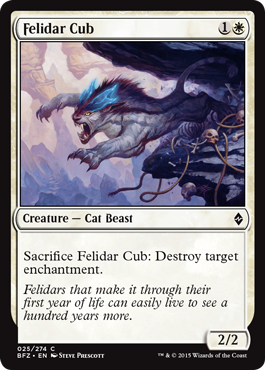 Felidar Cub (Battle for Zendikar) Near Mint
