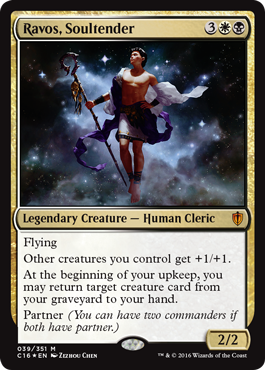 Ravos, Soultender (Commander 2016 Edition) Light Play Foil
