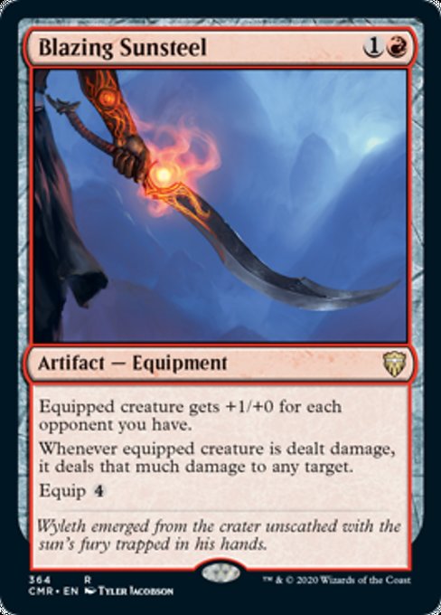 Blazing Sunsteel (Commander 2020 Commander Legends) Light Play