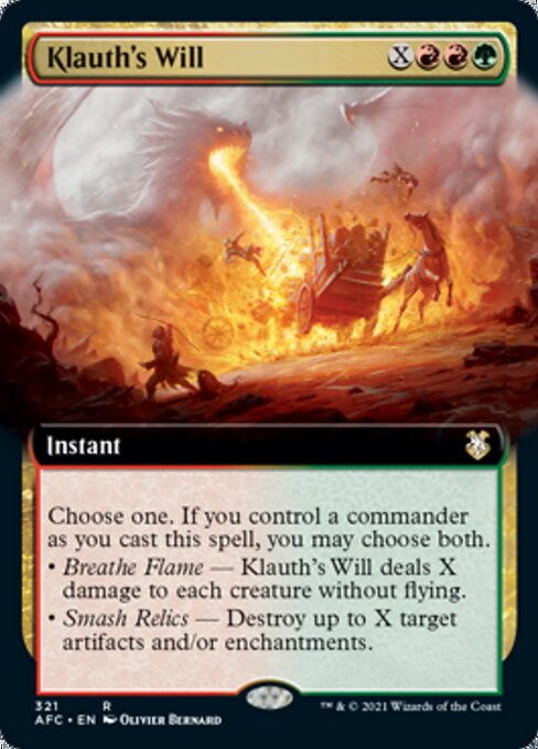 Klauth's Will (Extended Art) (Commander 2021 Forgotten Realms) Near Mint