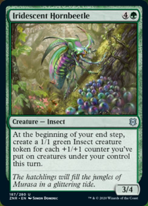 Iridescent Hornbeetle (Zendikar Rising) Medium Play Foil