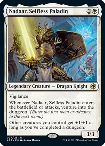 Nadaar, Selfless Paladin (Promo Pack: Adventures in the Forgotten Realms) Light Play Foil