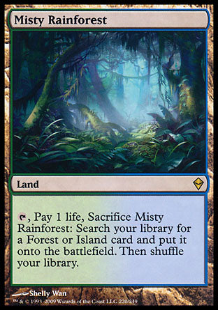 Misty Rainforest (Zendikar) Light Play