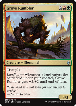 Grove Rumbler (Battle for Zendikar) Medium Play