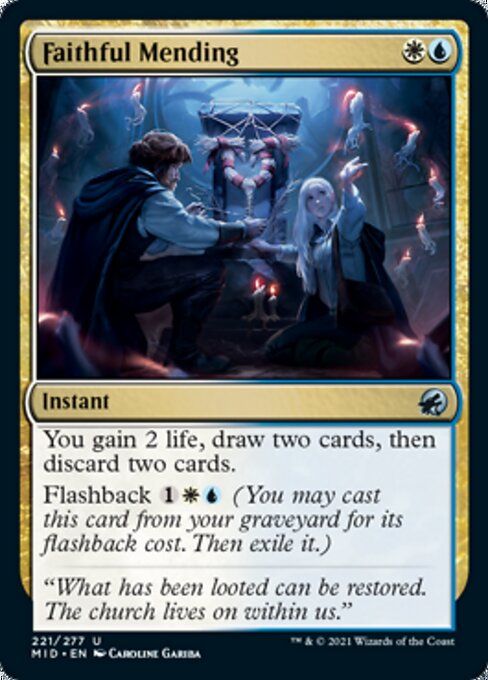 Faithful Mending (Innistrad: Midnight Hunt) Light Play Foil
