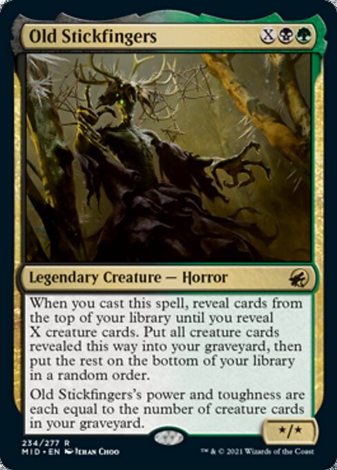 Old Stickfingers (Innistrad: Midnight Hunt) Near Mint Foil