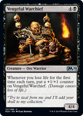 Vengeful Warchief (Magic 2020 Core Set) Medium Play