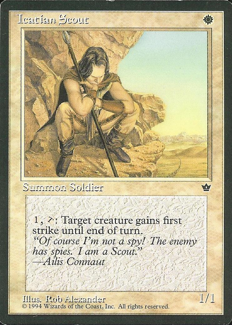 Icatian Scout (1) (Fallen Empires) Medium Play