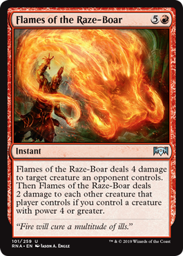 Flames of the Raze-Boar (Ravnica Allegiance) Light Play