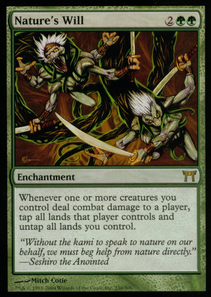 Nature's Will (Champions of Kamigawa) Light Play Foil