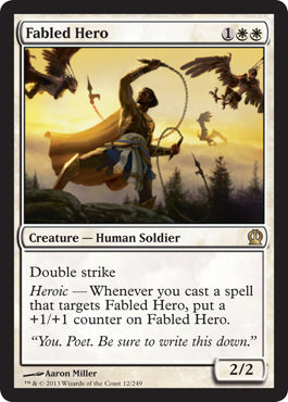 Fabled Hero (Theros) Light Play Foil