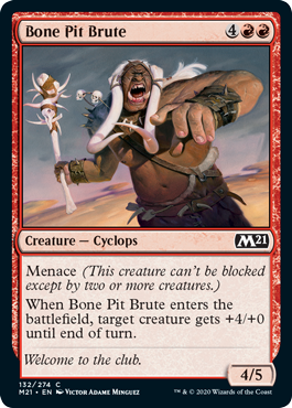 Bone Pit Brute (Magic 2021 Core Set) Medium Play