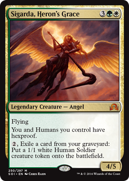 Sigarda, Heron's Grace (Shadows Over Innistrad) Light Play