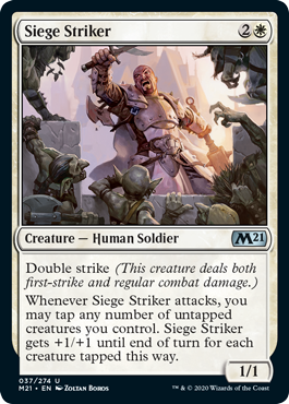 Siege Striker (Magic 2021 Core Set) Medium Play