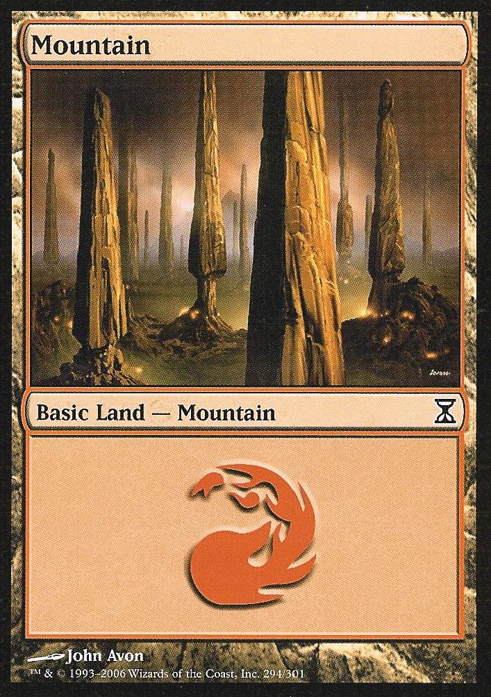 Mountain (294) (Time Spiral) Heavy Play Foil