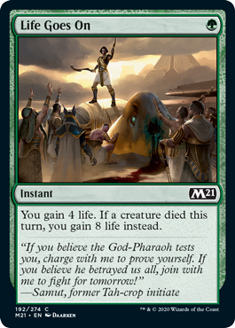 Life Goes On (Magic 2021 Core Set) Medium Play Foil