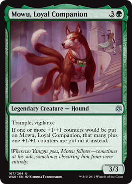 Mowu, Loyal Companion (War of the Spark) Near Mint