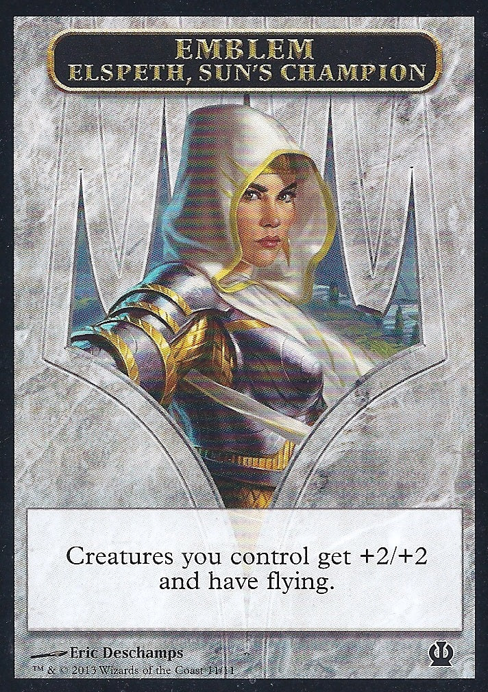 Emblem Elspeth Sun s Champion (Theros) Light Play