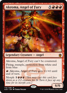 Akroma, Angel of Fury (Masters 25) Light Play